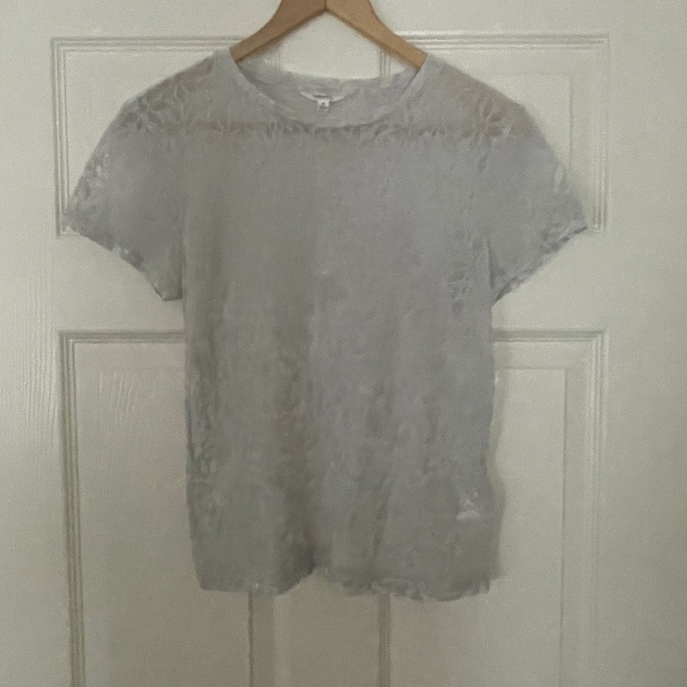 🤍 Splendid Collection Distressed White Cap Sleeve Tee 🤍
